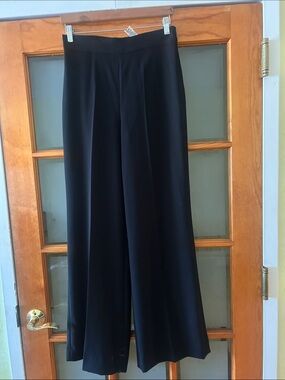 Zara Black Wide-Leg Trousers. New
